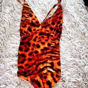 Cheetah Orange Bodysuit PLT
